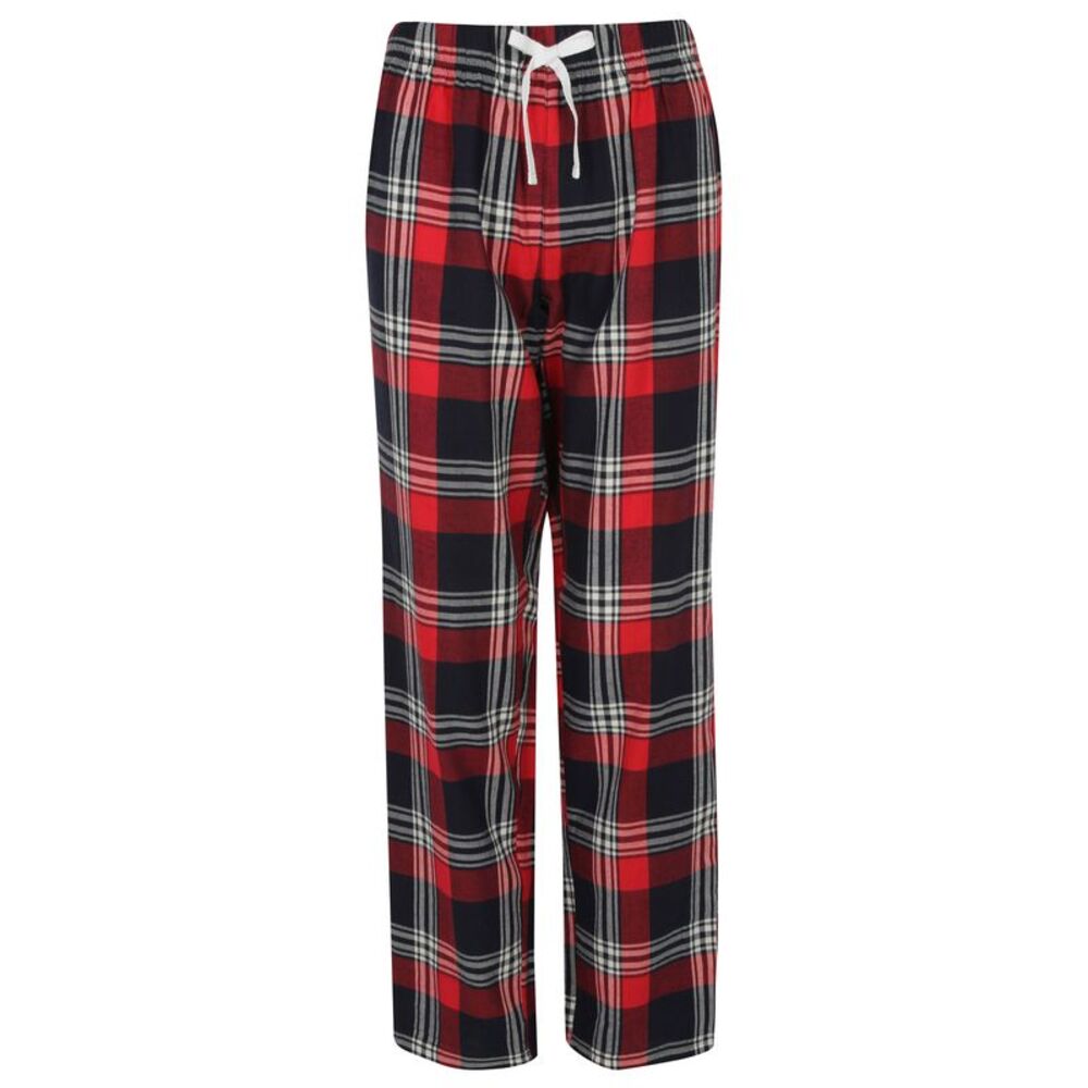 SF Womens/Ladies Tartan Lounge Pants / Red/Navy